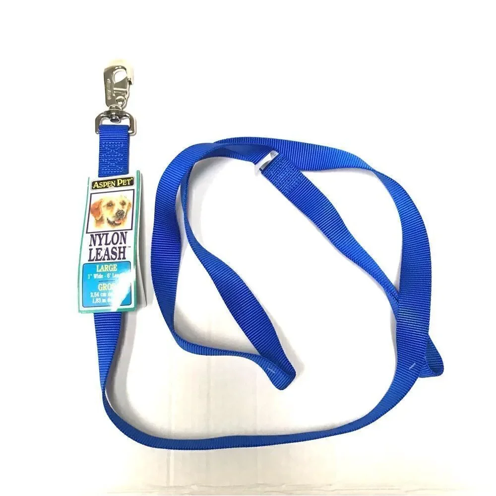 Aspen Pet blue nylon dog leash – large‎